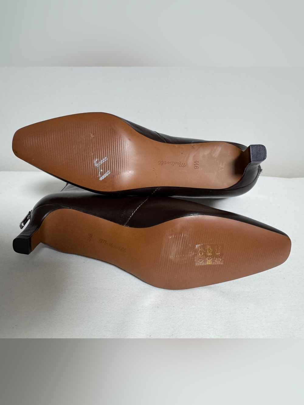 Madewell The Dimes Kitten Heel Turkish Coffee Crinkle Leather Boots - Picture 11 of 12